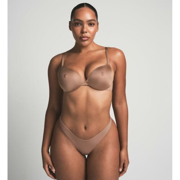 SKIMS Ultimate Nipple Push-Up Bra Sienna Size 34C NWT